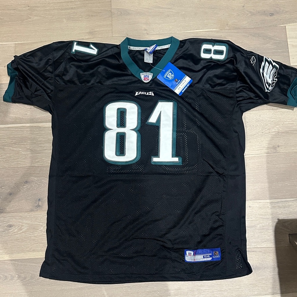 Eagles Owens Black and Green Men's Jersey